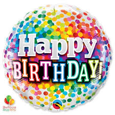 18 Inch Happy Birthday Rainbow Foil Balloon