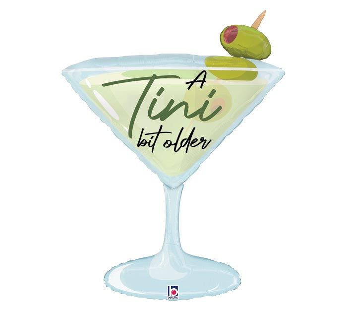 35 Inch Martini Tini Bit Older Foil Balloon