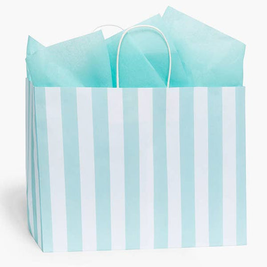 Aqua Cabana Stripe Paper Gift Bag 16x6.25x12.25"