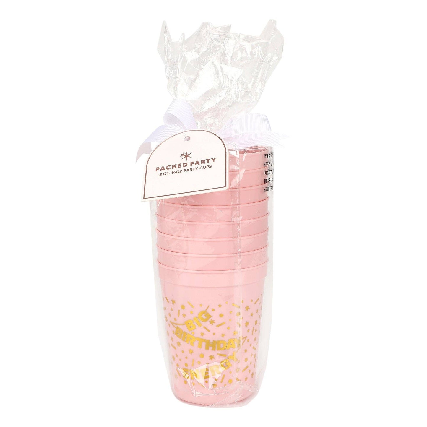 Big Birthday Energy Reusable Cups Set (8 ct)