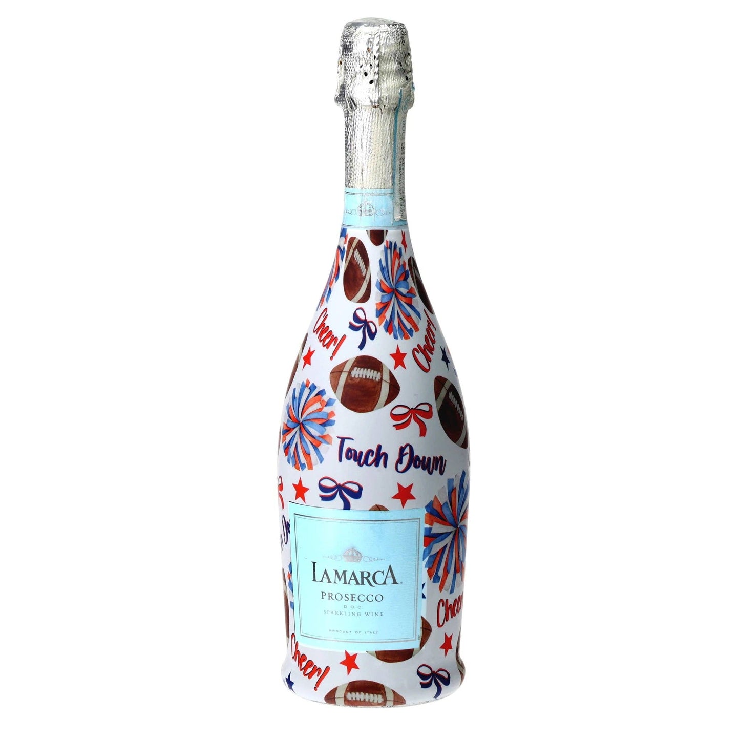 Blue & Orange Game Day Prosecco Bottle Wrap