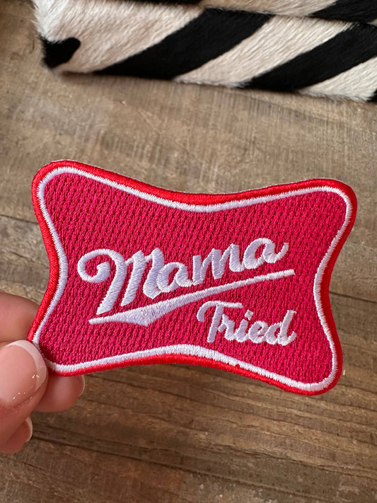 Mama Tried Red, Iron on Trucker Hat Patch