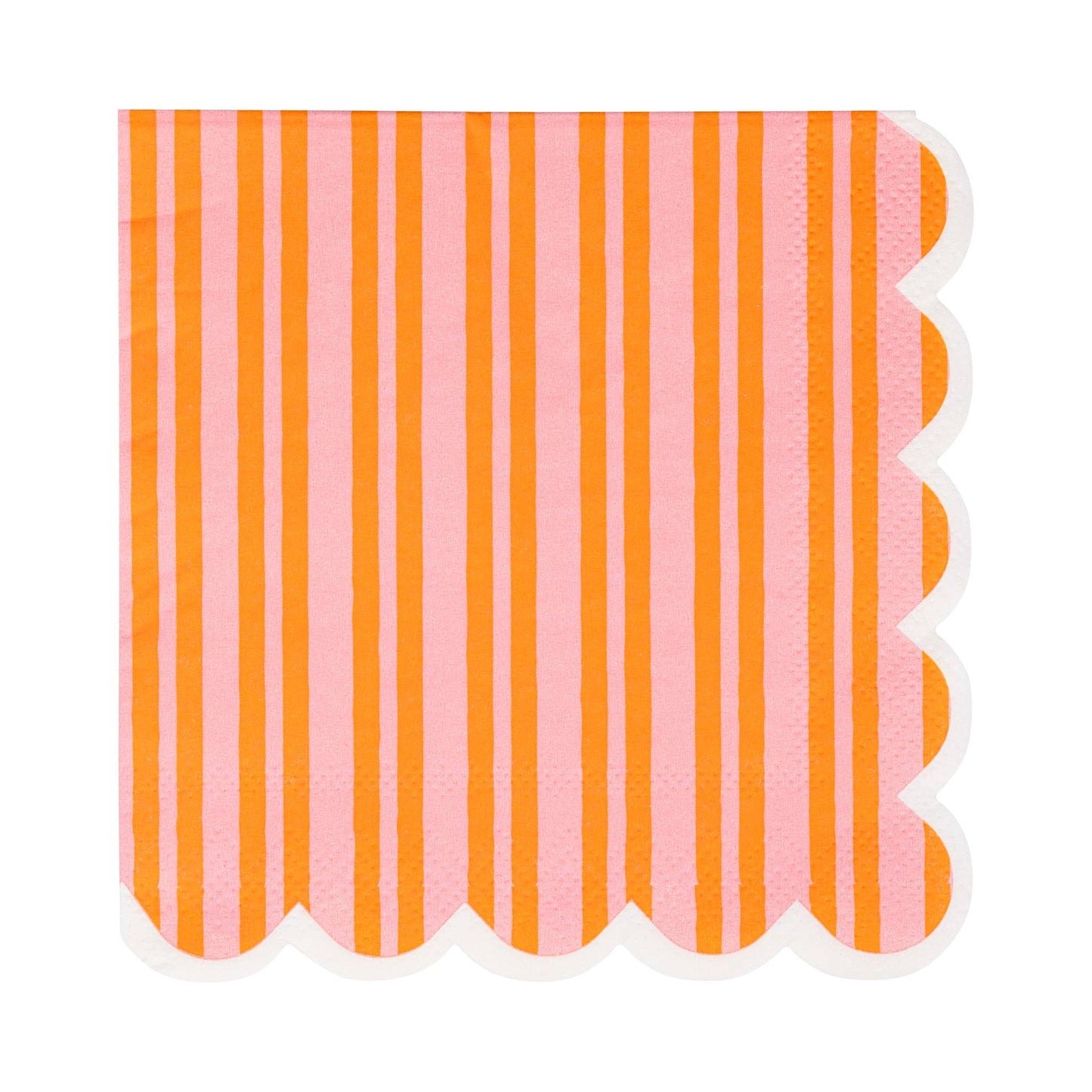 ORA1137 - Orange & Pink Striped Cocktail Napkin