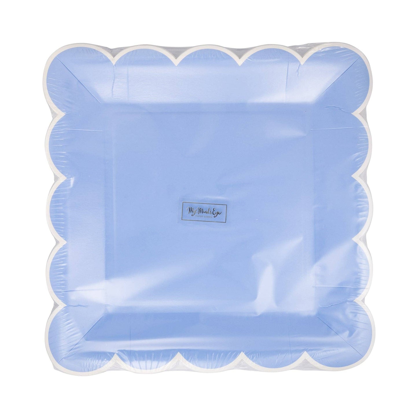 PAR1114 - Blue Scalloped 9" Square