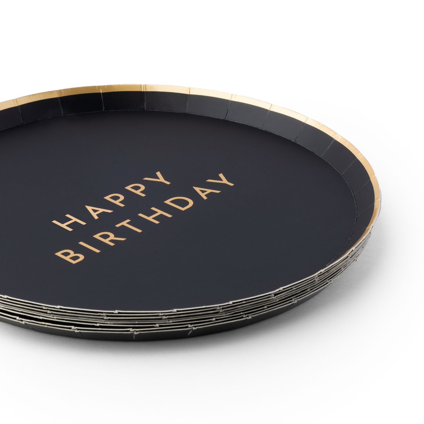 BLACK NOIR HAPPY BIRTHDAY SMALL PLATES