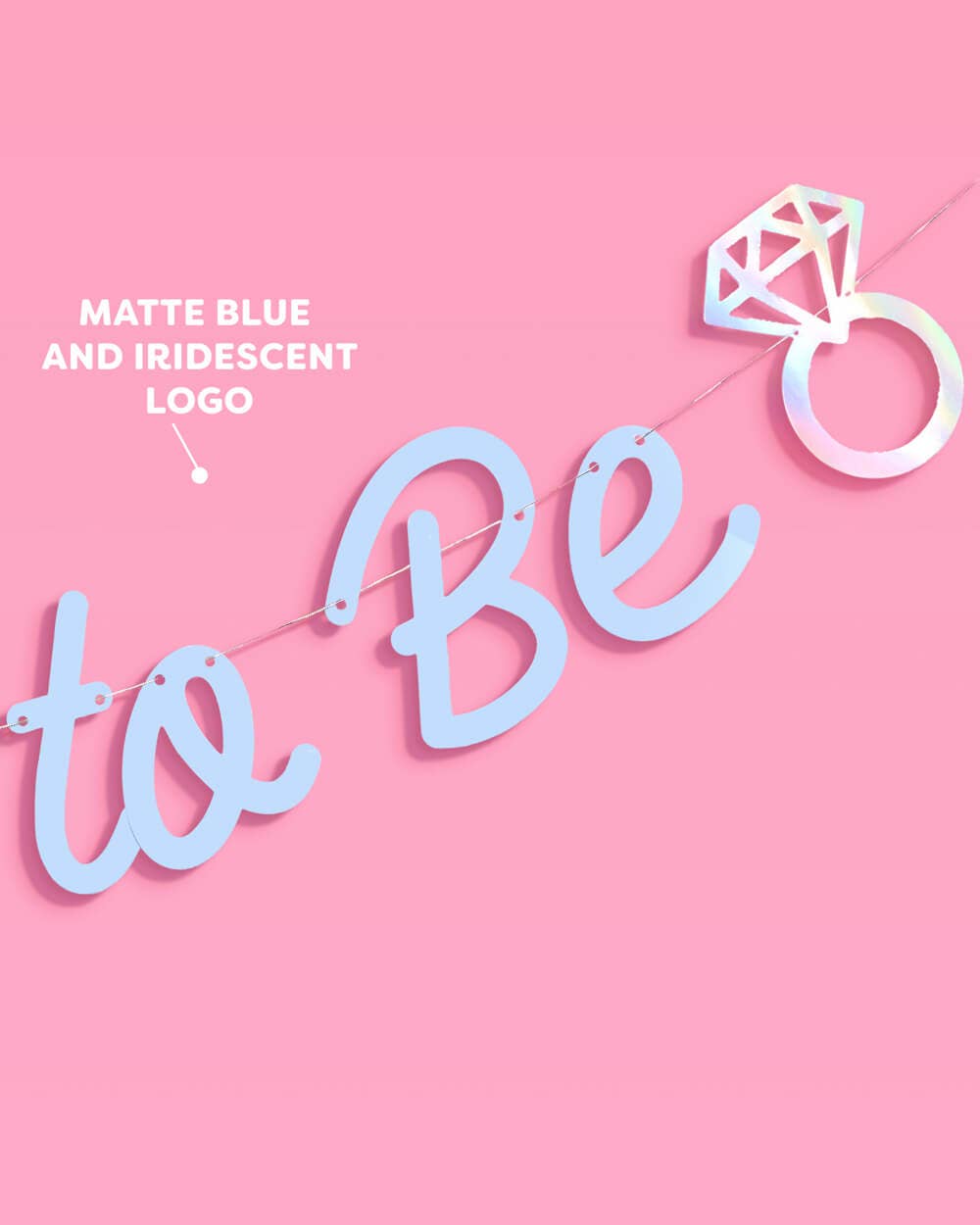 Bride to Be Banner | Blue Bridal Bachelorette Decor