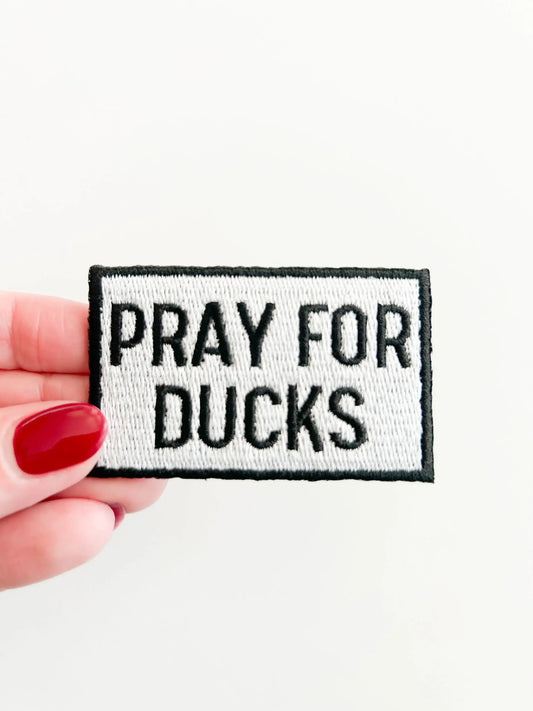 Pray For Ducks Iron On Patch Hunting Ducks Mallard