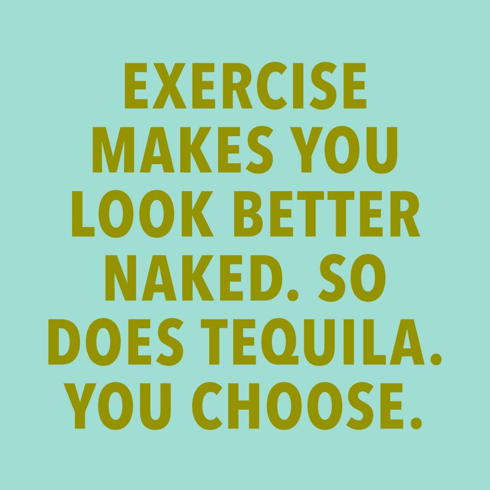 Festive Cocktail Funny Napkins | Exercise/Tequila - 20ct