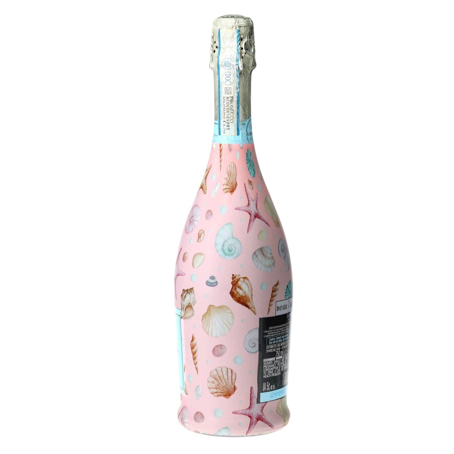 Pink Seashells Prosecco Bottle Wrap