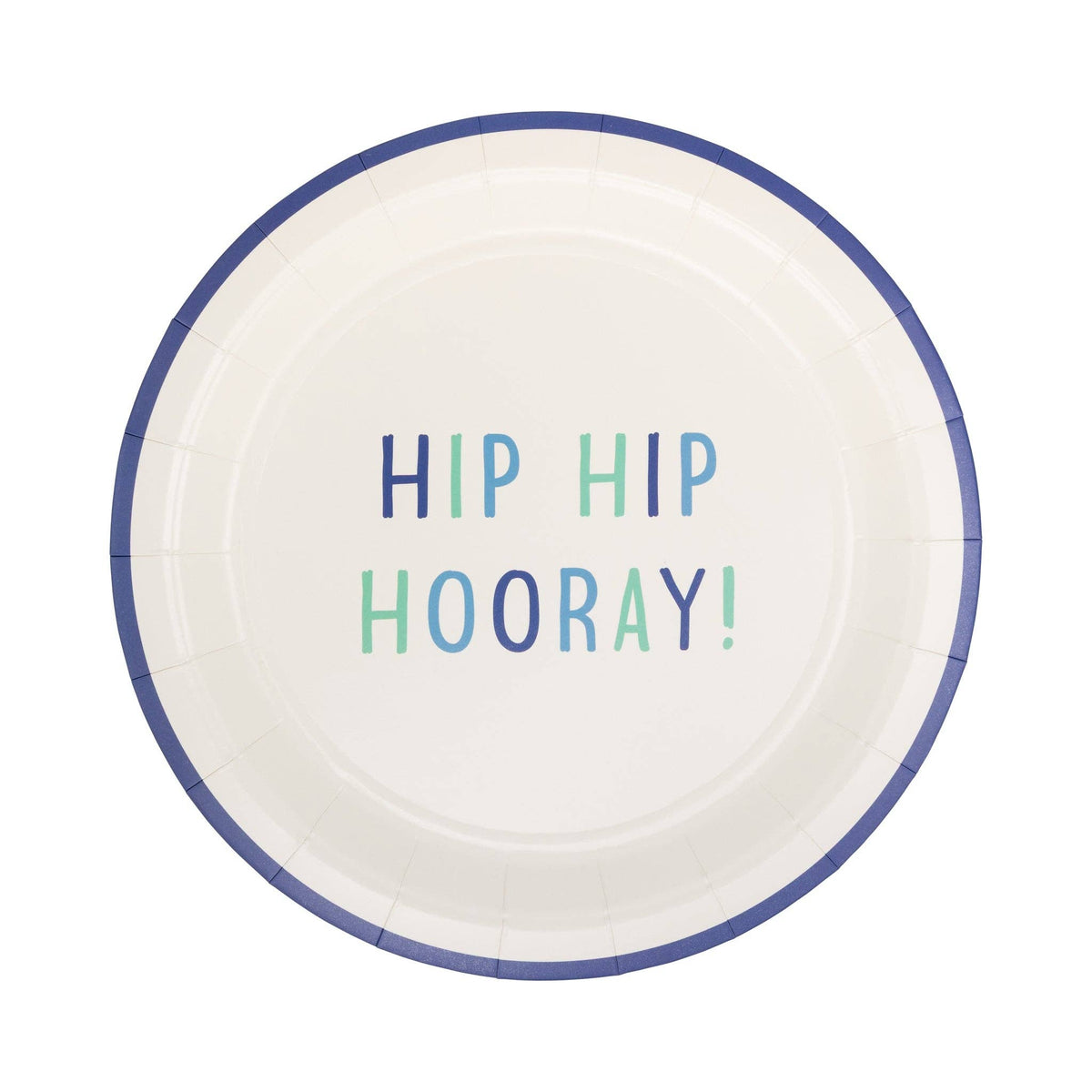 PLBBD40 - Blue Hip Hip Hooray! Plate (8ct)