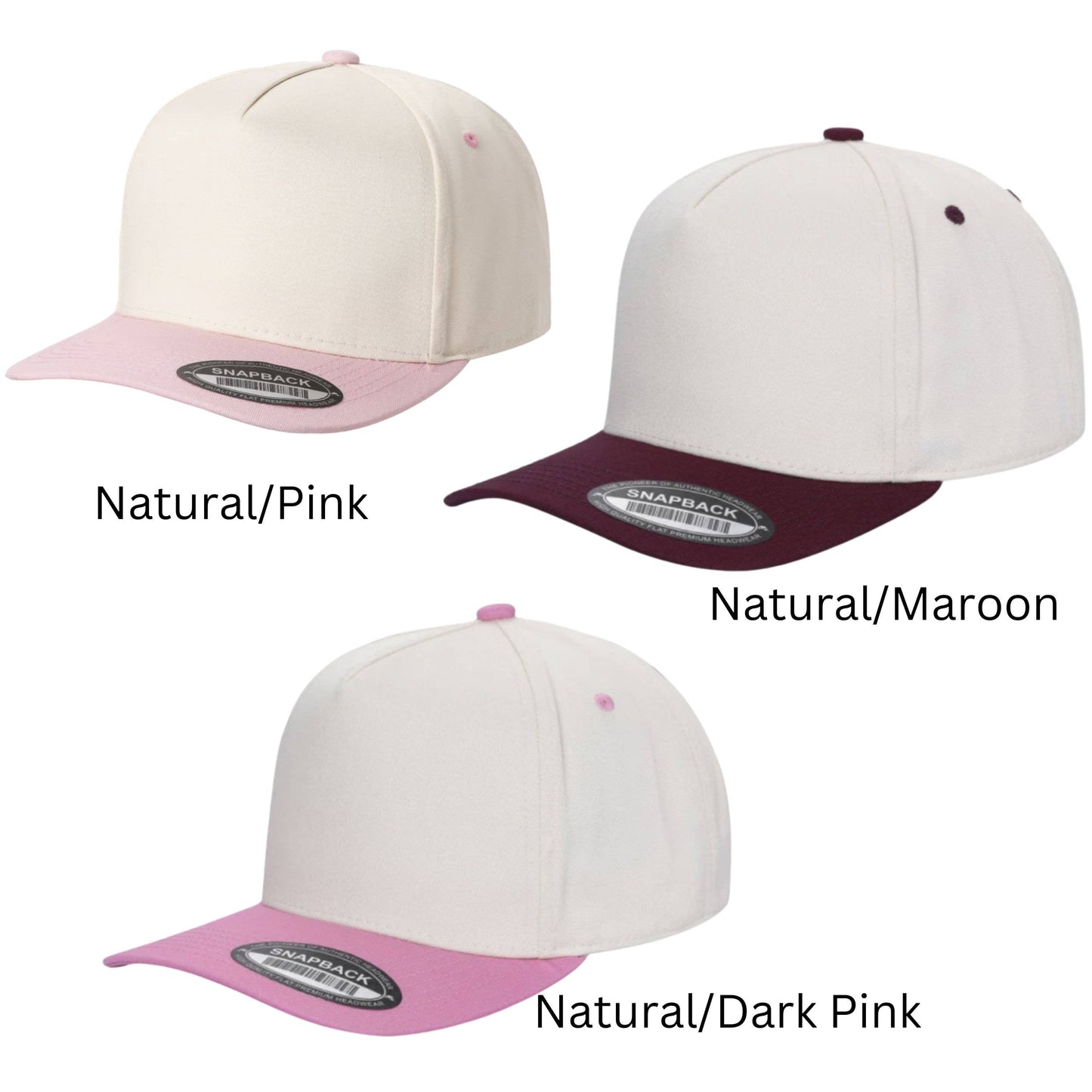 Go Ask your dad hat, Two Tone Hat, Embroidered Hats: Natural/Black