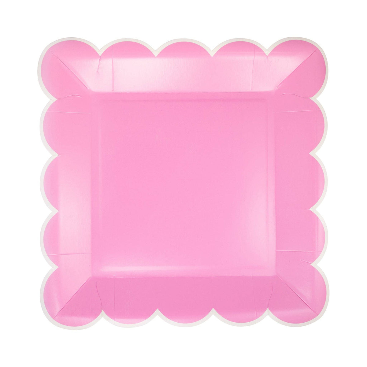 PAR1119 - Fuchsia Scalloped Square 9" Plate