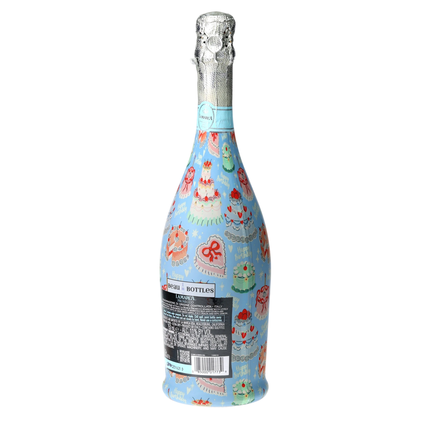 Birthday Patisserie Prosecco Bottle Wrap