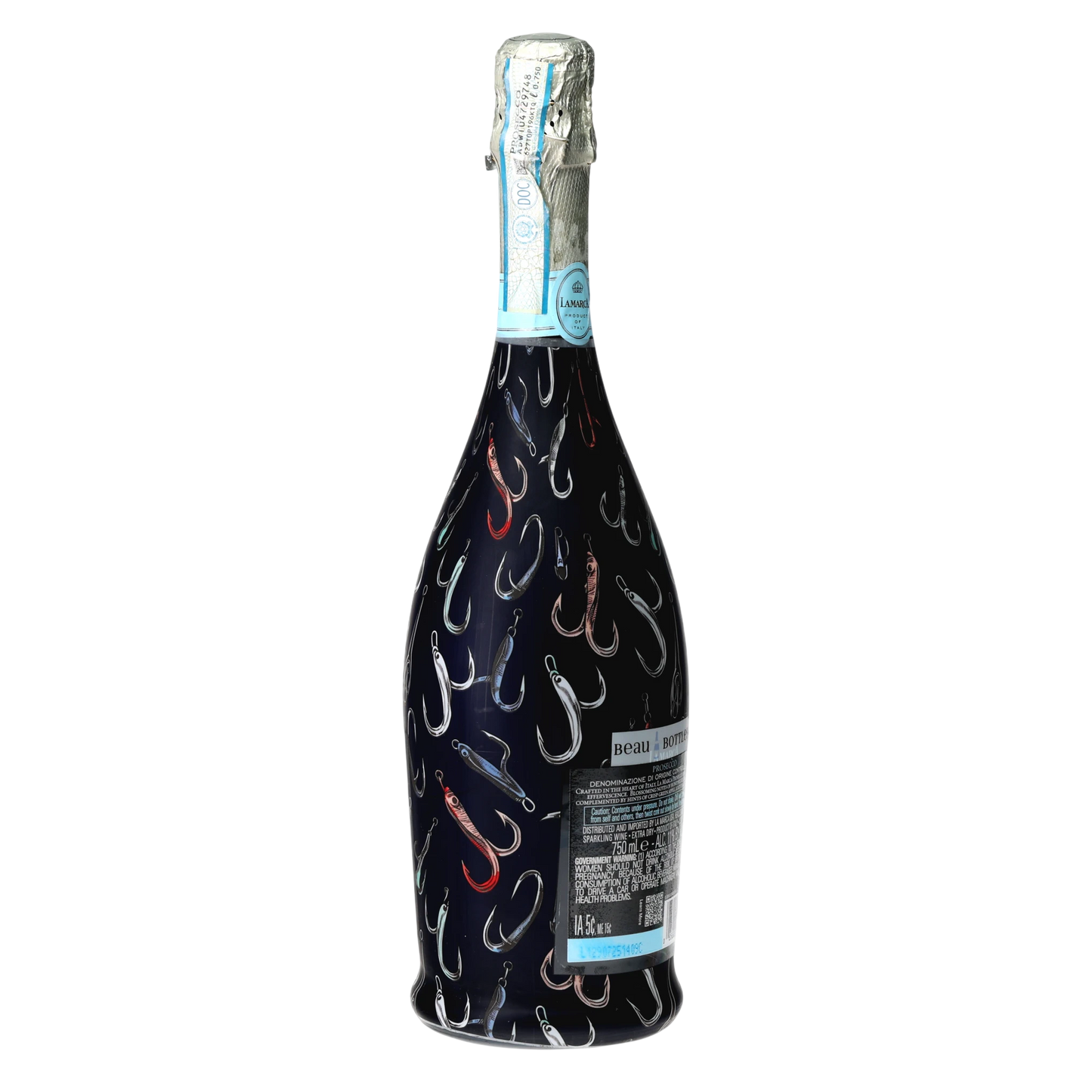 Fishing Hooks Prosecco Bottle Wrap