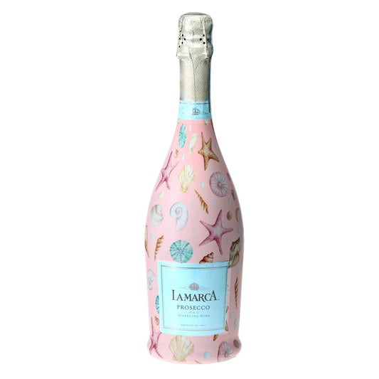 Pink Seashells Prosecco Bottle Wrap