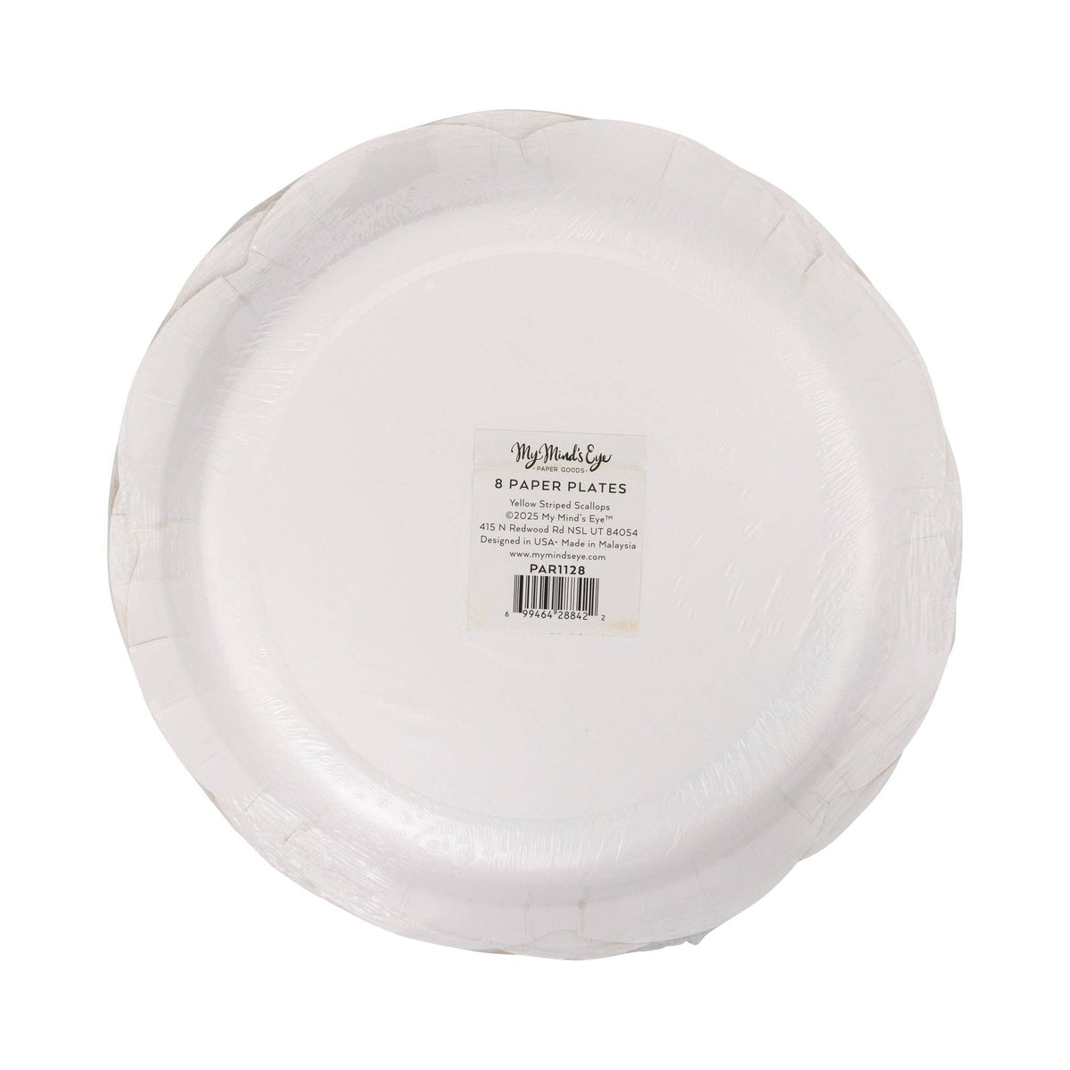 PAR1128 - Yellow Striped Scallops 9" Plate