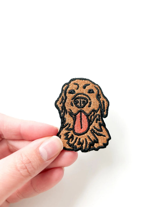 Golden Retriever Embroidered Iron On Patch | Pet Lover Gift