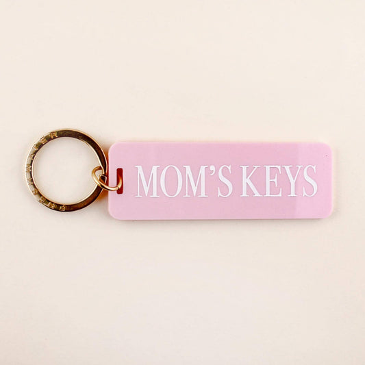 Mom's Keys Keychain: Candy Pink / Keychain with Hang Tag