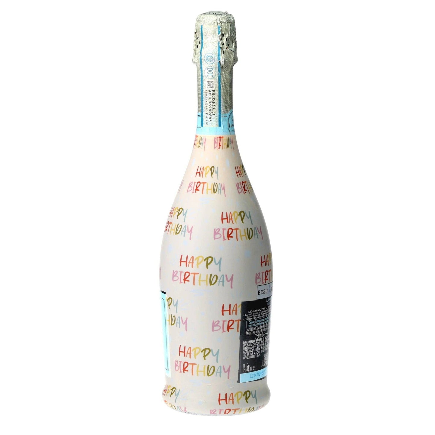 Birthday in Pastel Prosecco Bottle Wrap