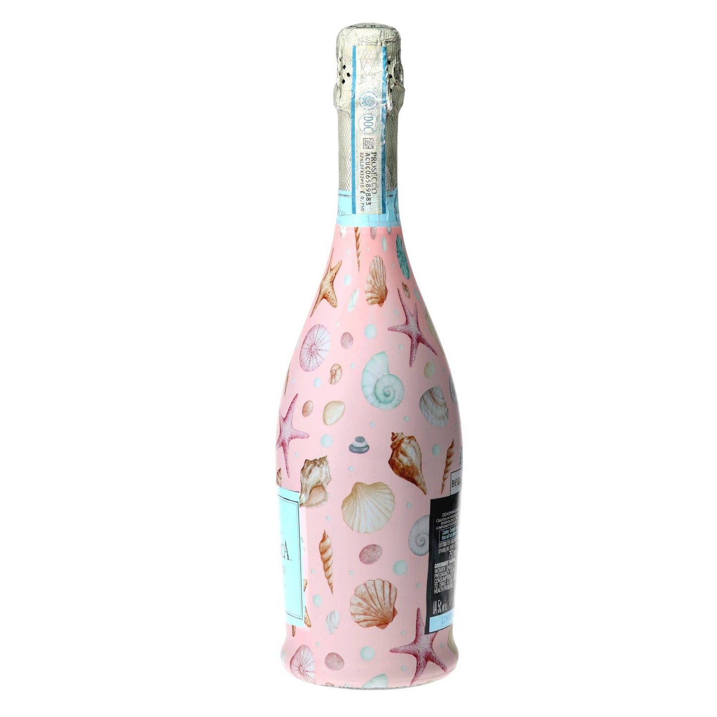 Pink Seashells Prosecco Bottle Wrap