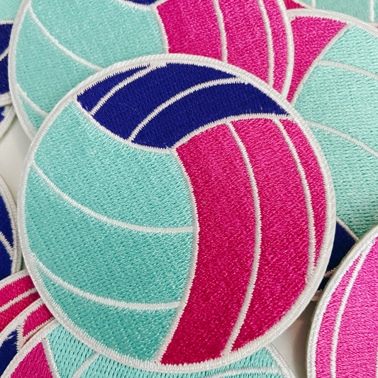 2.5"  Volleyball  -  Embroidered Hat Patch: QTY 1