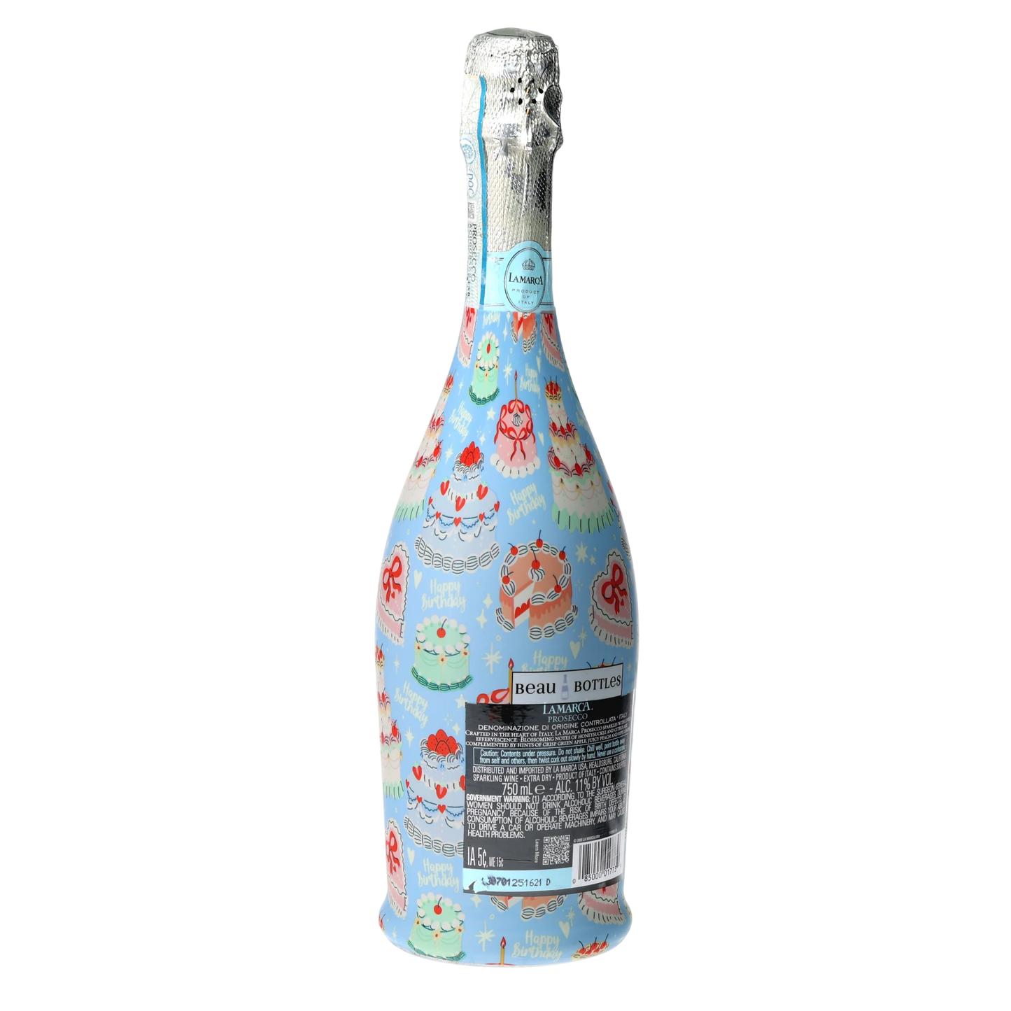 Birthday Patisserie Prosecco Bottle Wrap