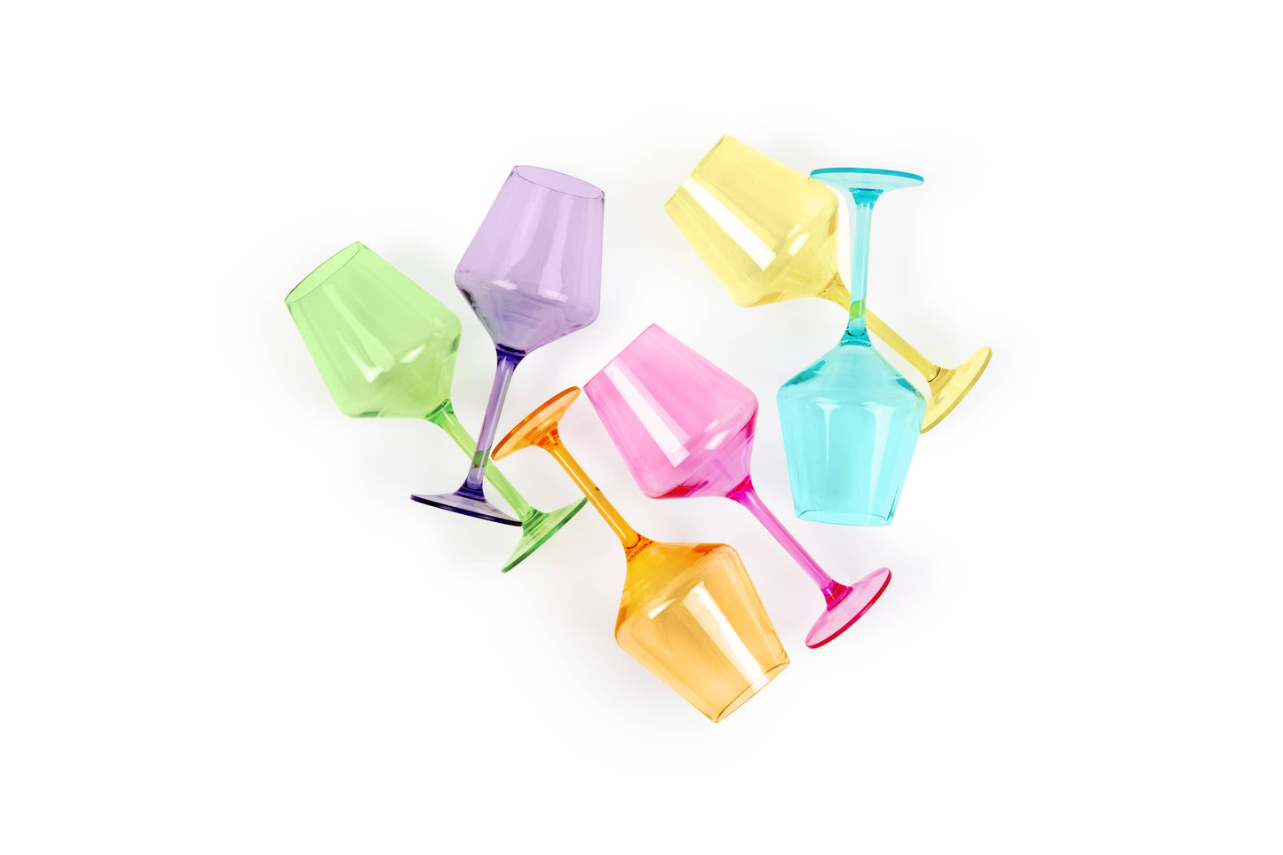 Acrylic Stemmed Wine Glasses- Bright