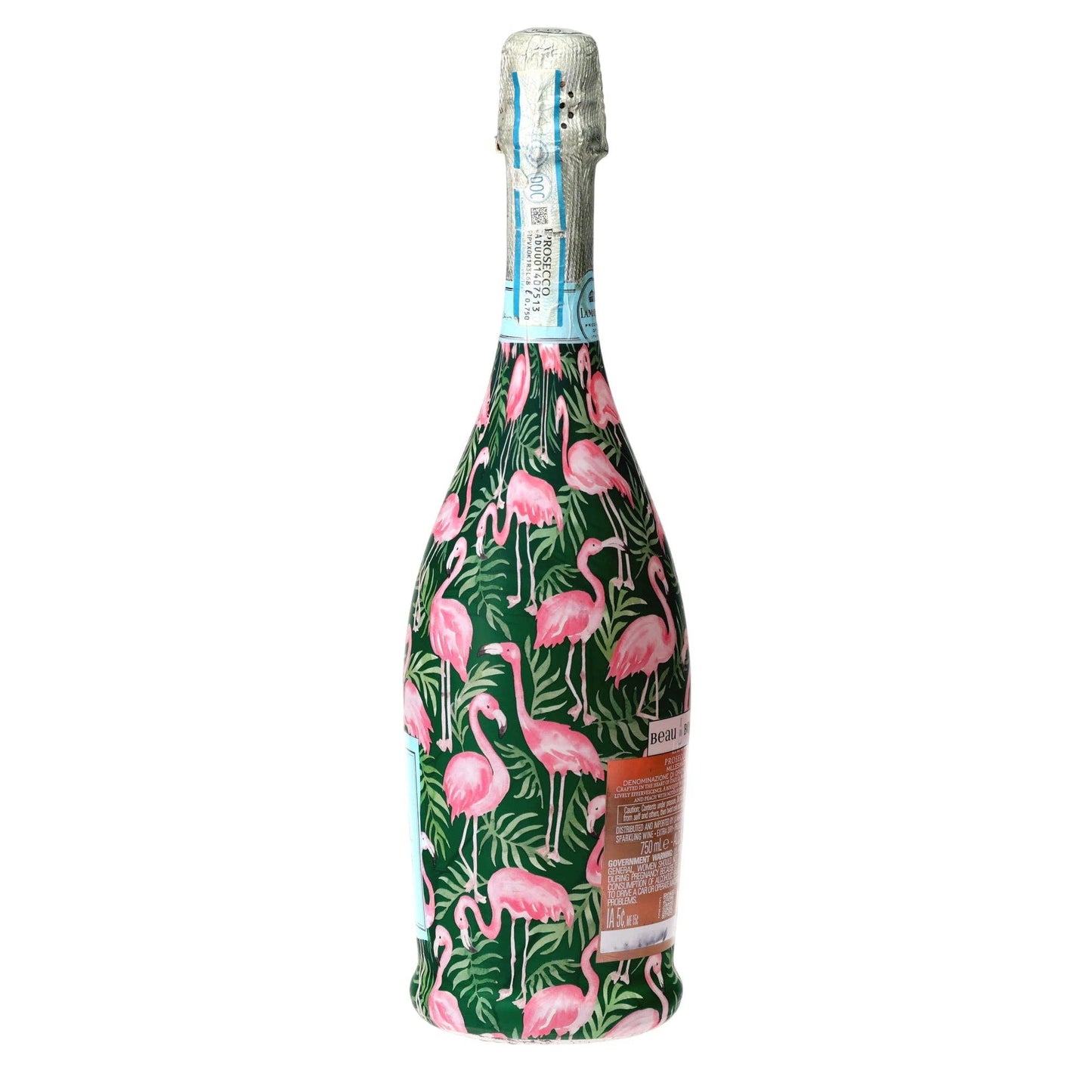 Palm Flamingo Club Prosecco Bottle Wrap