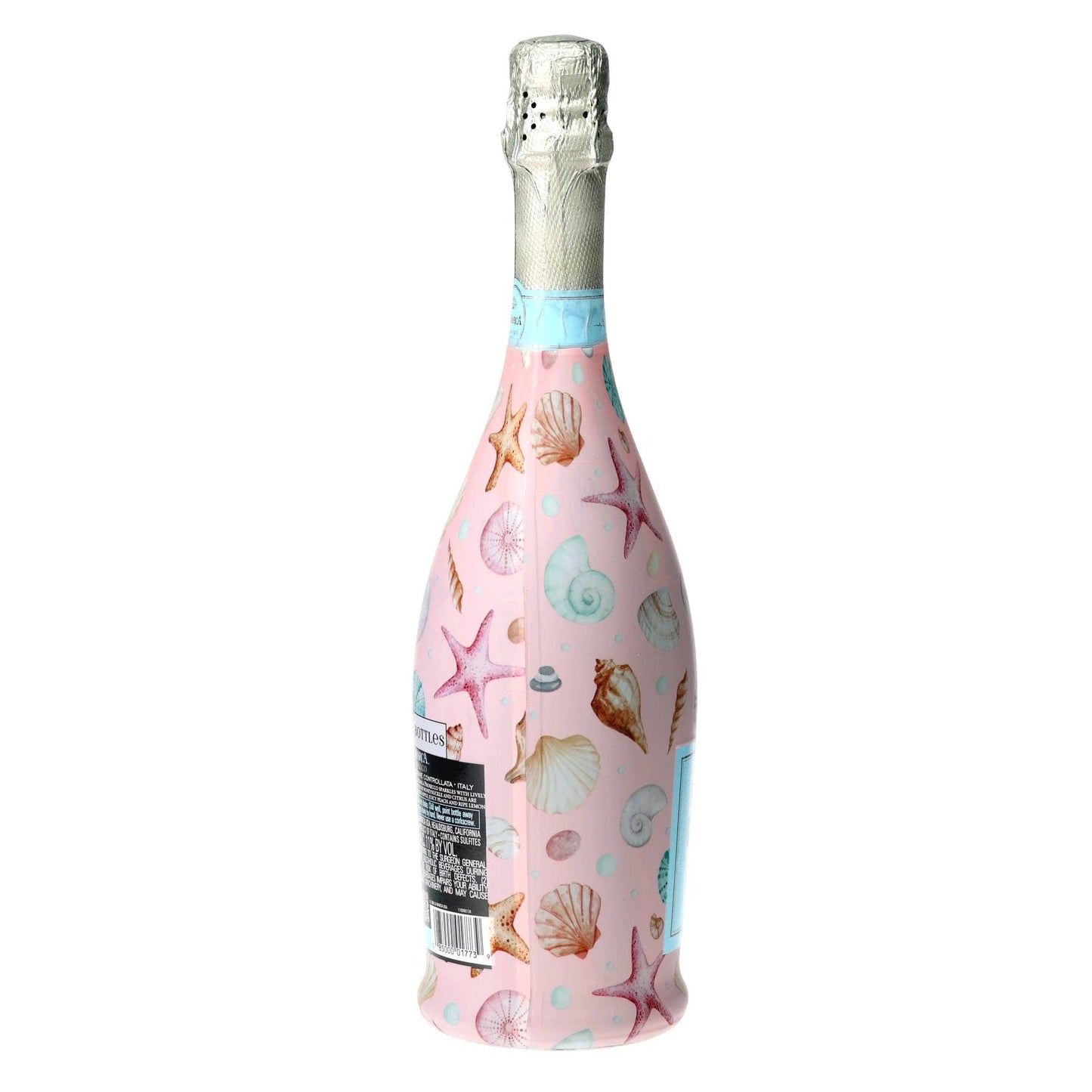 Pink Seashells Prosecco Bottle Wrap
