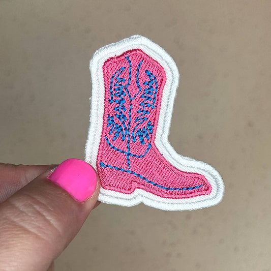 Pink and Blue Boot Patch