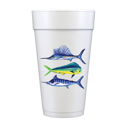 Sport Fish Full Color Foam Cups - Outdoors