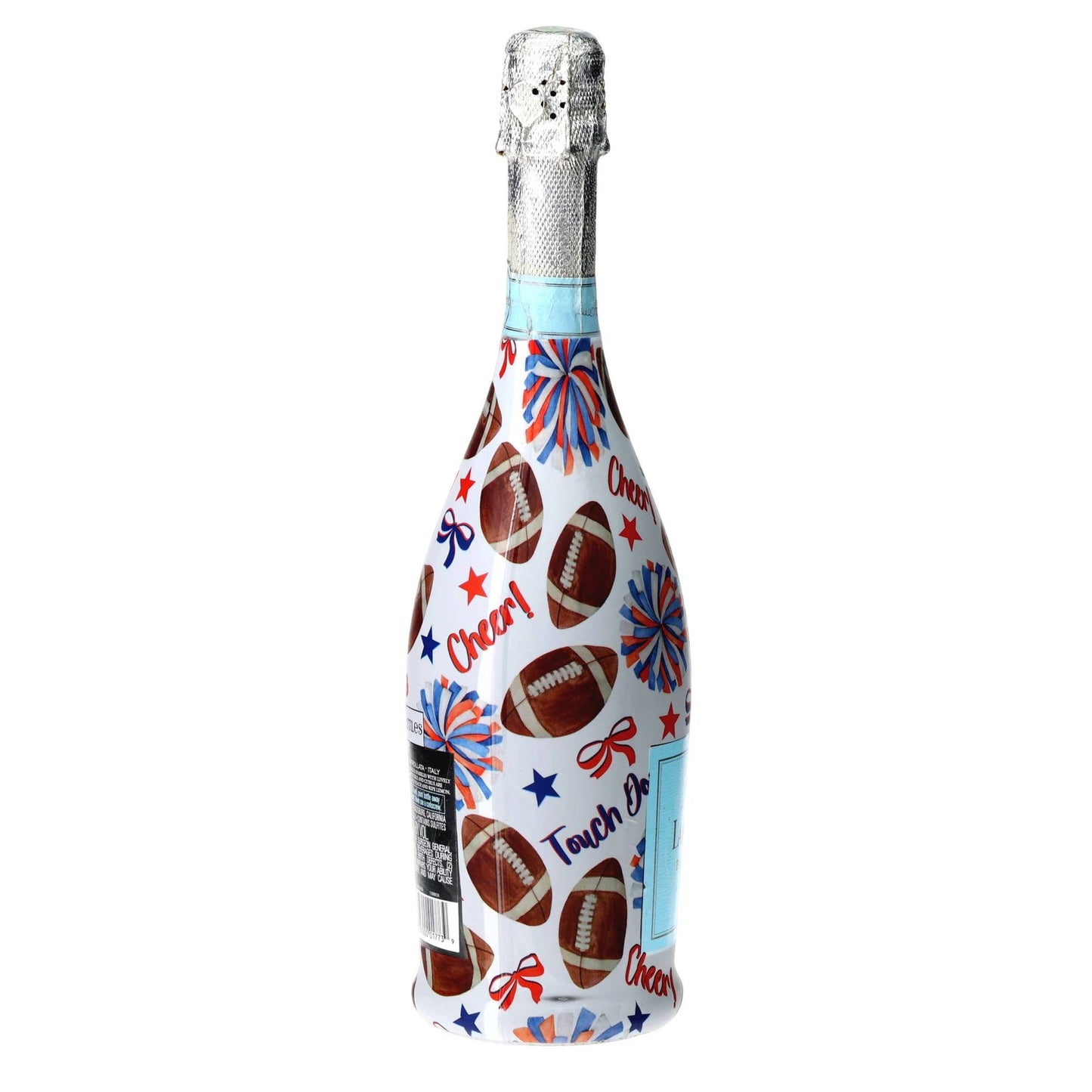 Blue & Orange Game Day Prosecco Bottle Wrap