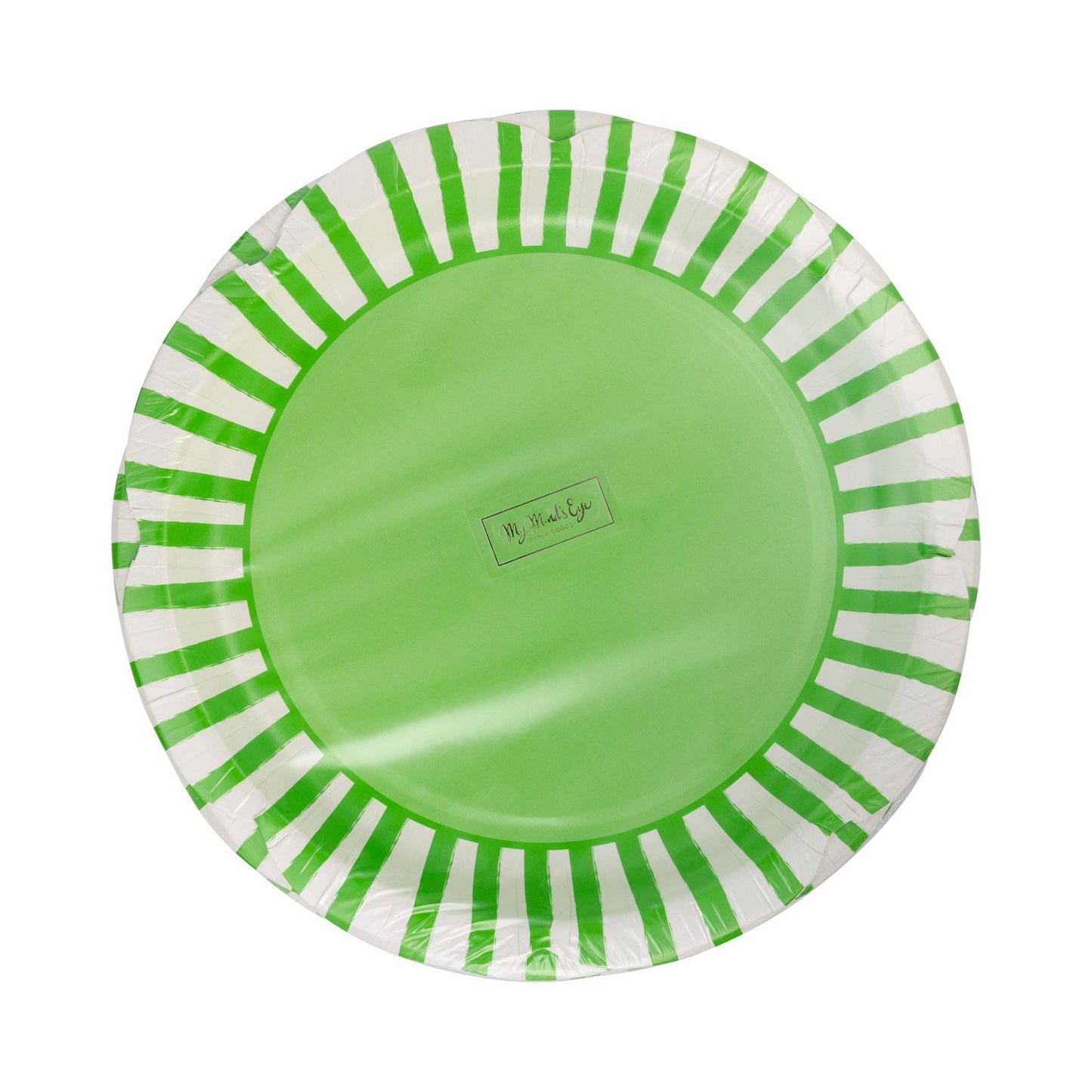 PAR1133 - Green Striped Scallops 9" Plate