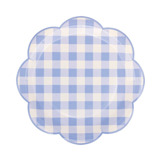PLPL886 - Blue Gingham Paper Plate