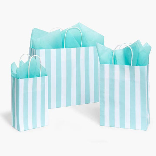 Aqua Cabana Stripe Paper Gift Bag 16x6.25x12.25"