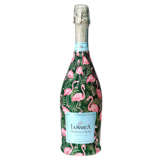 Palm Flamingo Club Prosecco Bottle Wrap