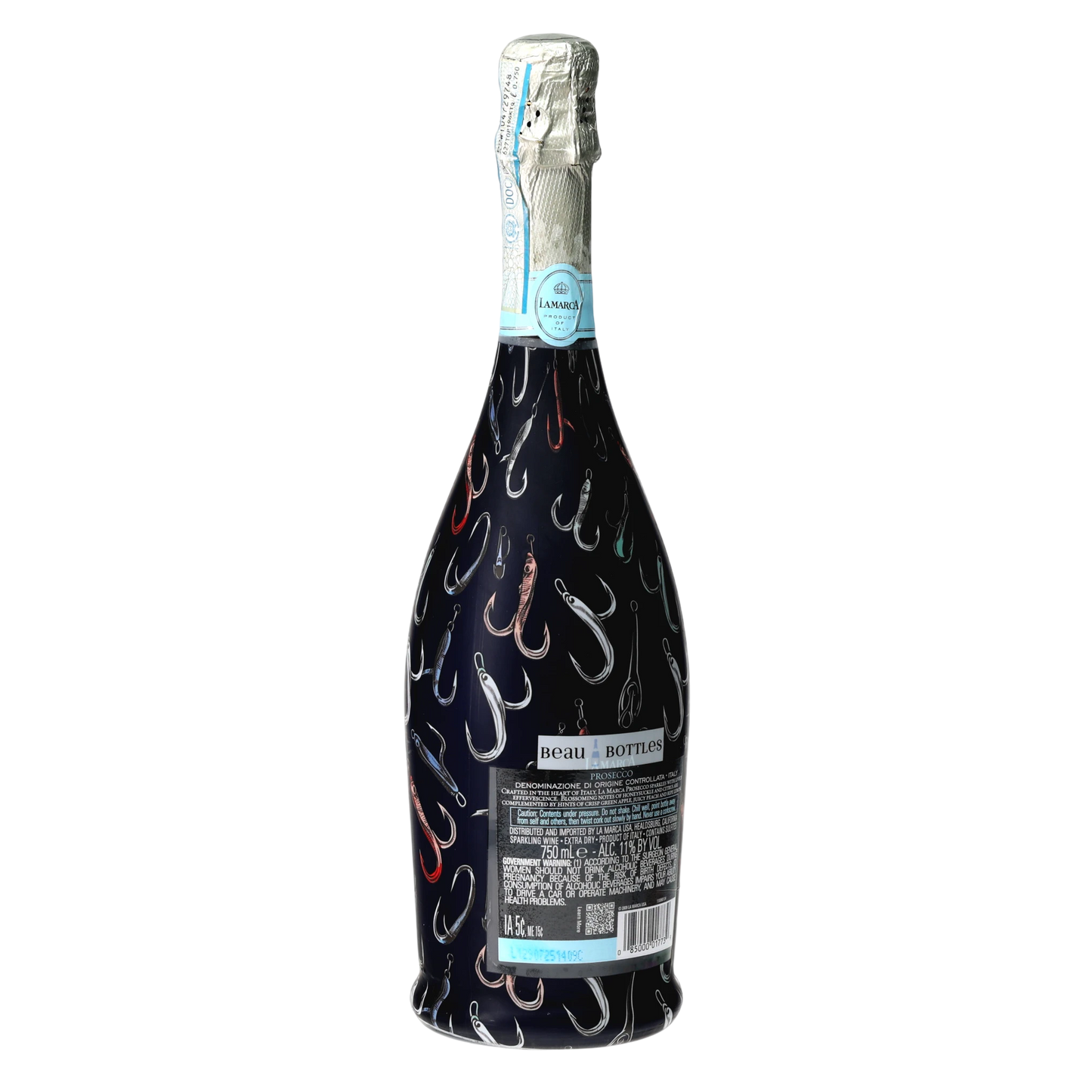 Fishing Hooks Prosecco Bottle Wrap