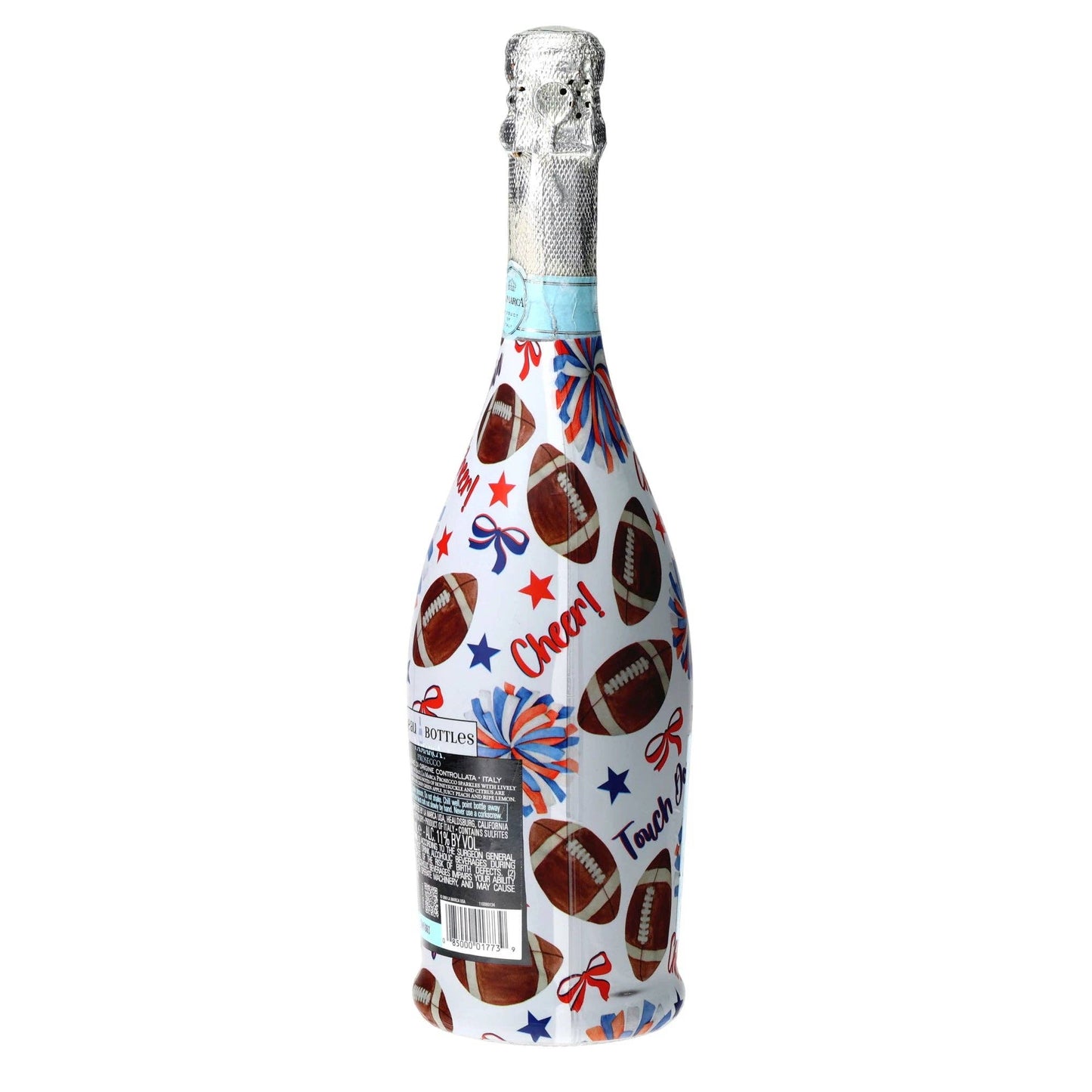 Blue & Orange Game Day Prosecco Bottle Wrap