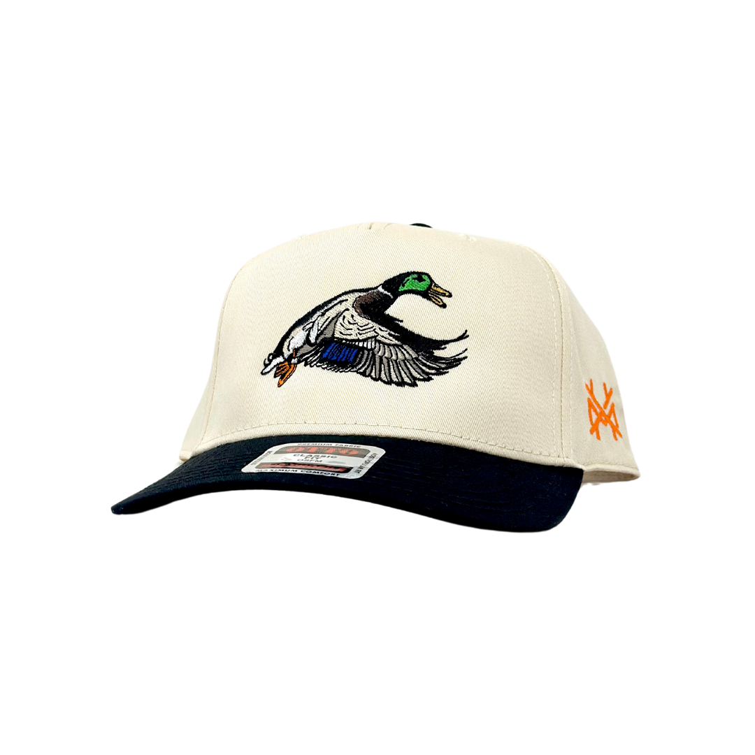 Mallard Trucker Hat: Retro Dark Green/ Natural