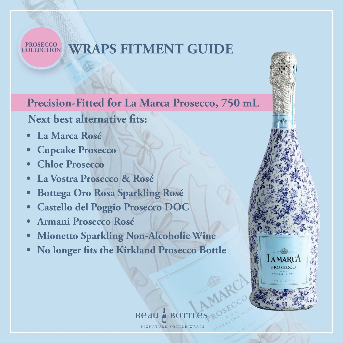 Pastel Celebration Prosecco Bottle Wrap