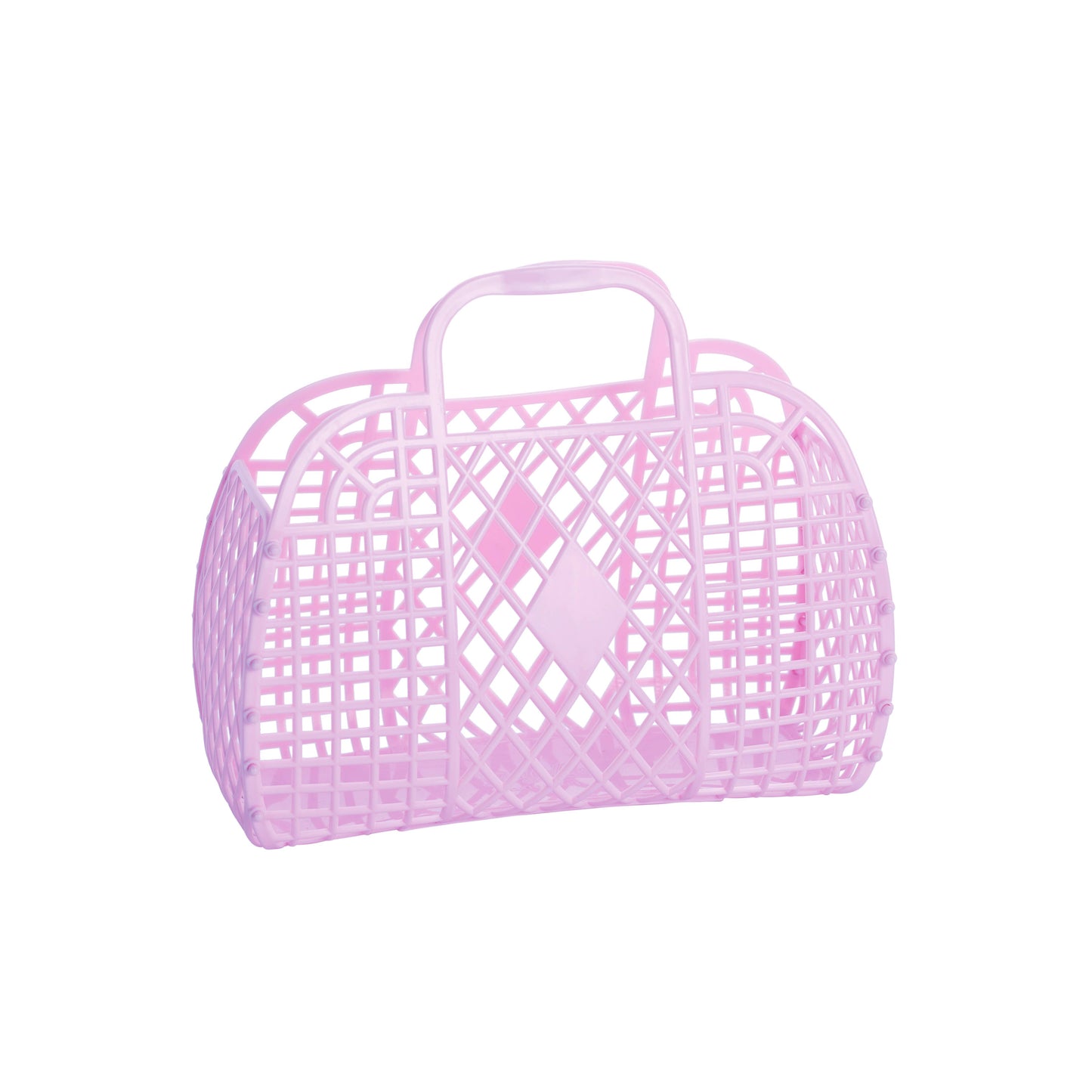 Retro Basket Jelly Bag - Small: Neon Pink