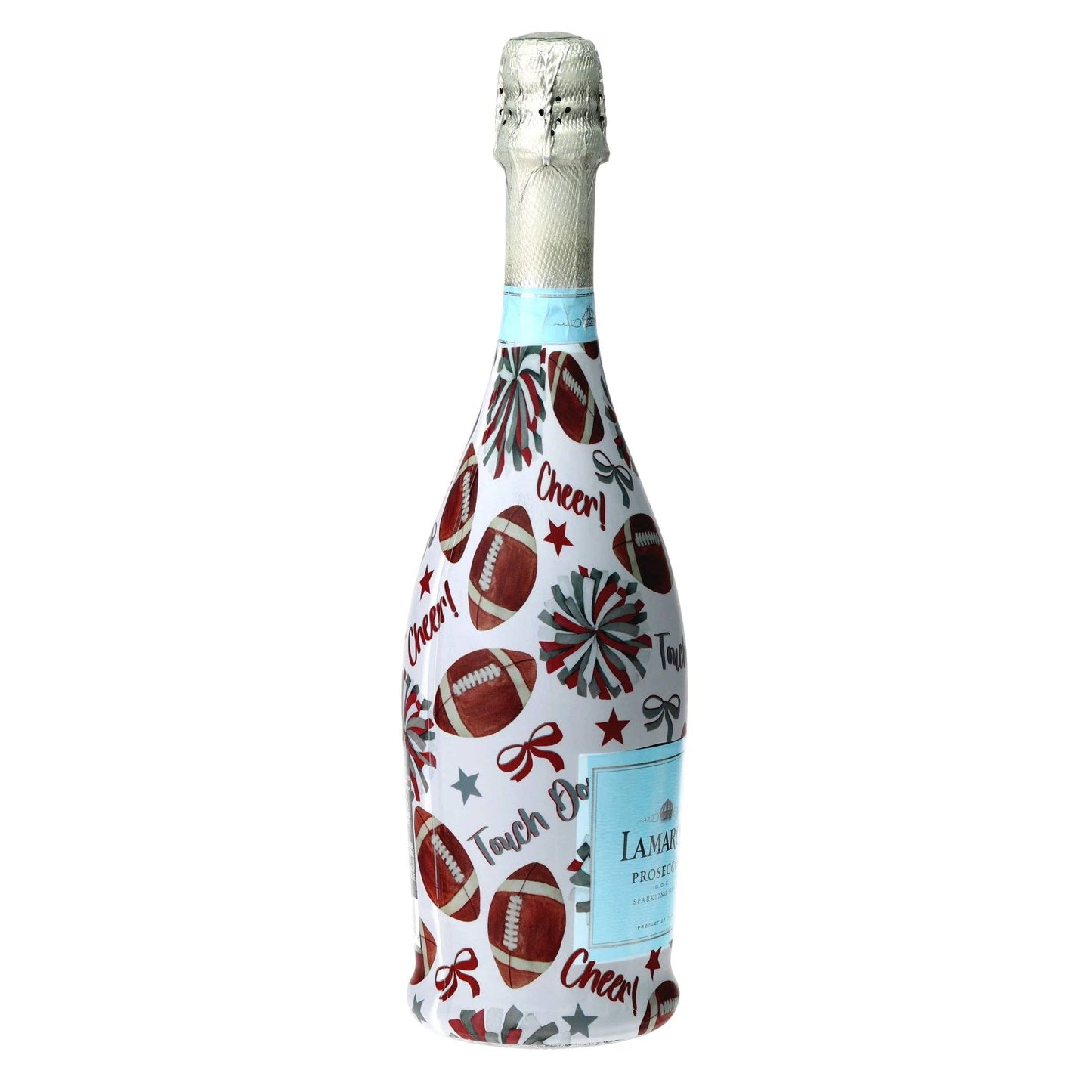 Crimson & Grey Game Day Prosecco Bottle Wrap
