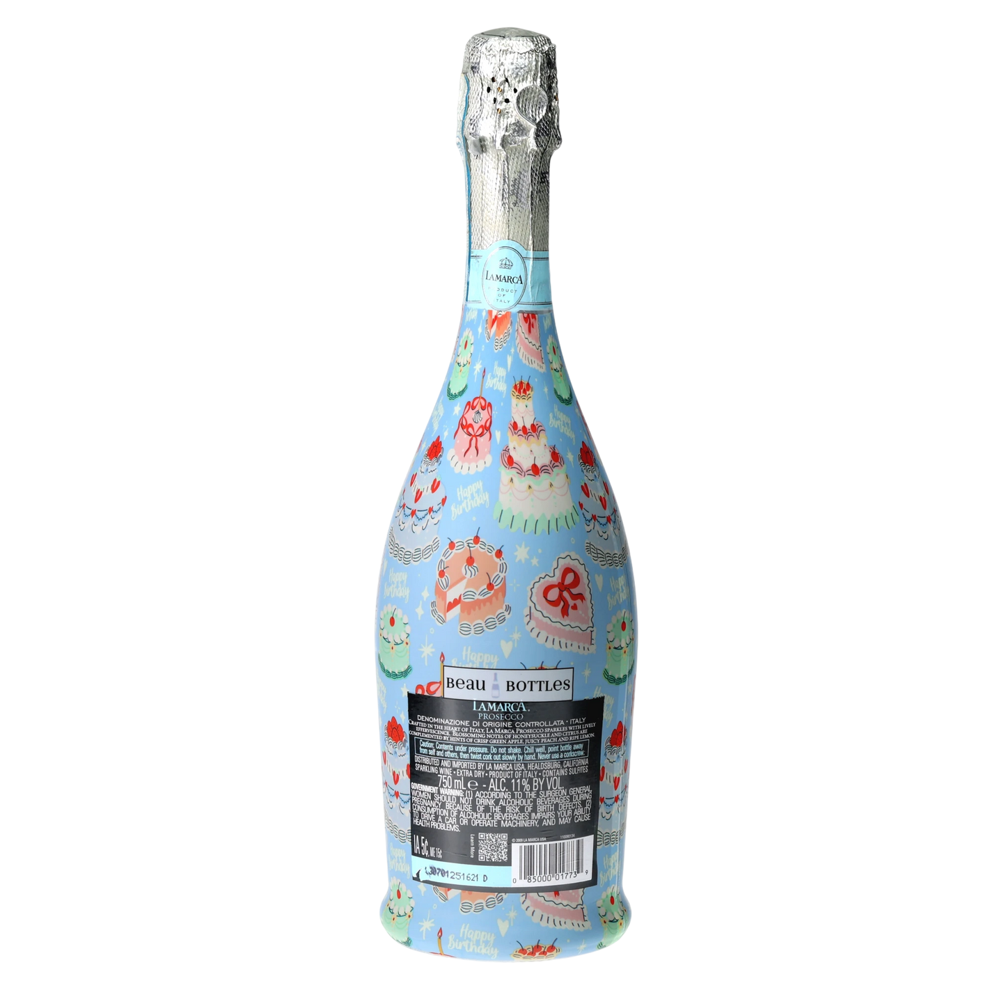 Birthday Patisserie Prosecco Bottle Wrap