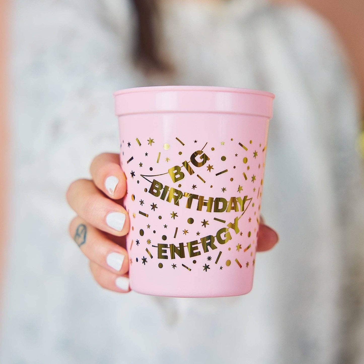 Big Birthday Energy Reusable Cups Set (8 ct)