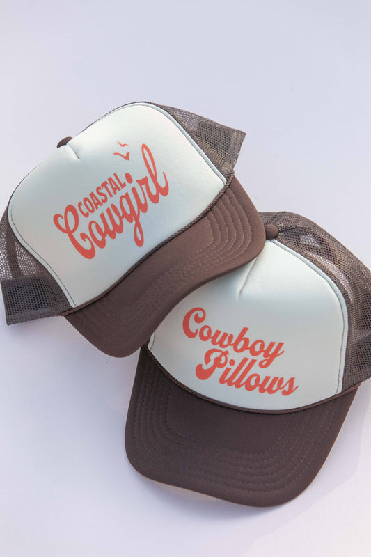 Coastal Cowgirl Cowboy Western Trucker Hat Cap: Cowgirl Pillow