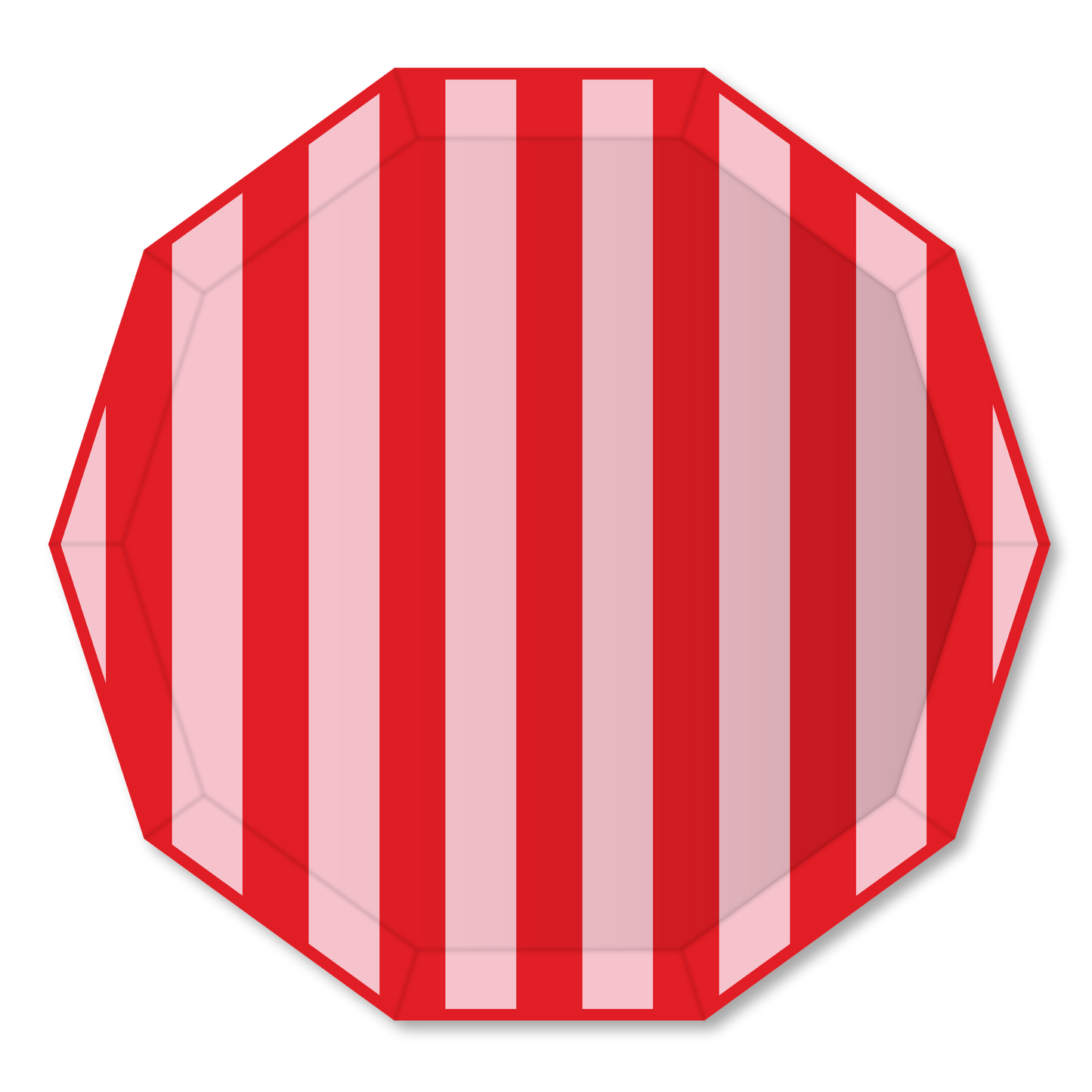 PINK & RED SIGNATURE CABANA STRIPE PLATES
