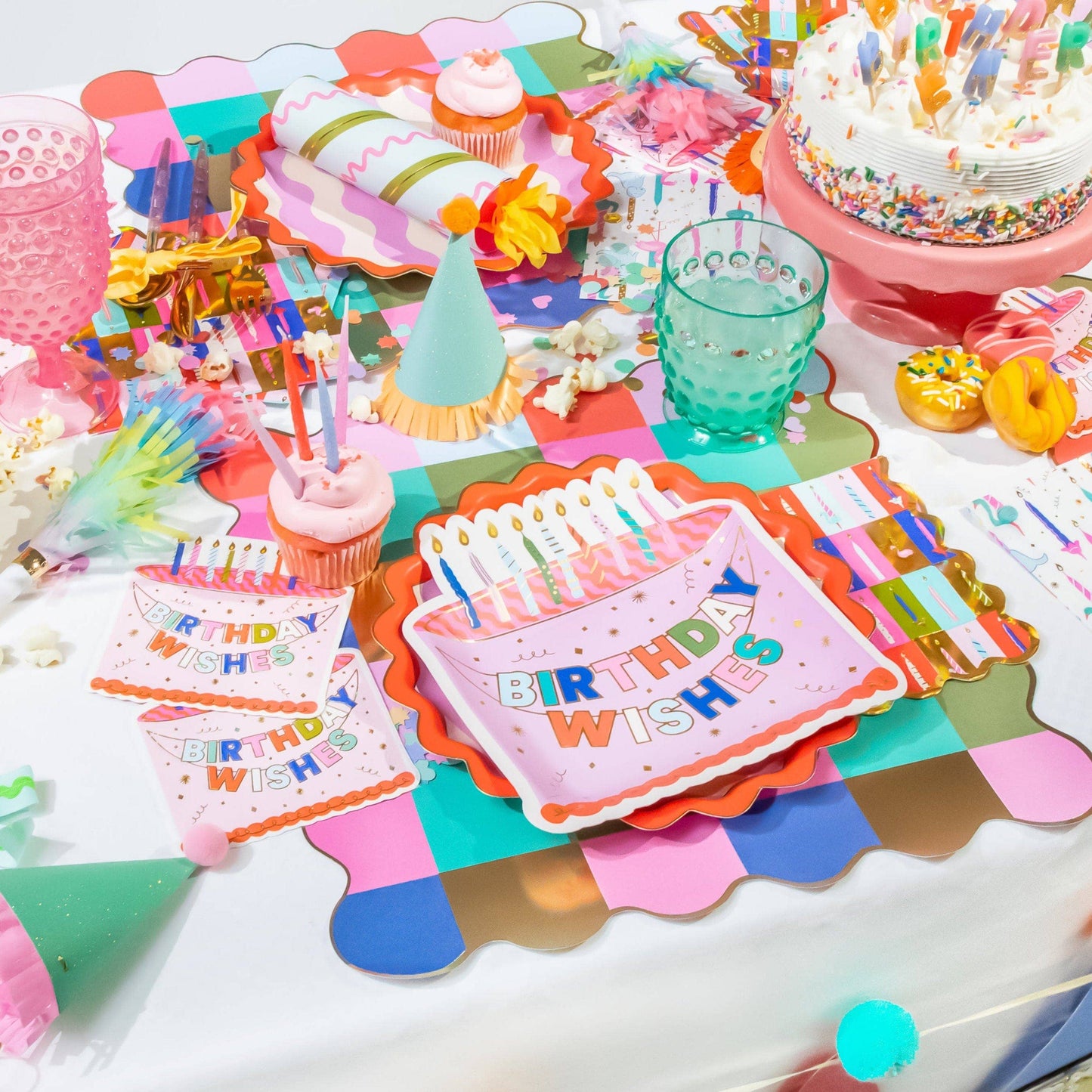 Birthday Wishes Diecut Cake Napkins (20 ct)