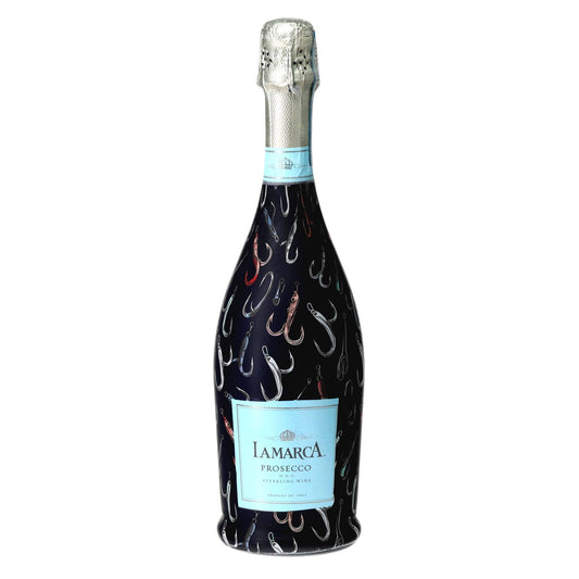 Fishing Hooks Prosecco Bottle Wrap