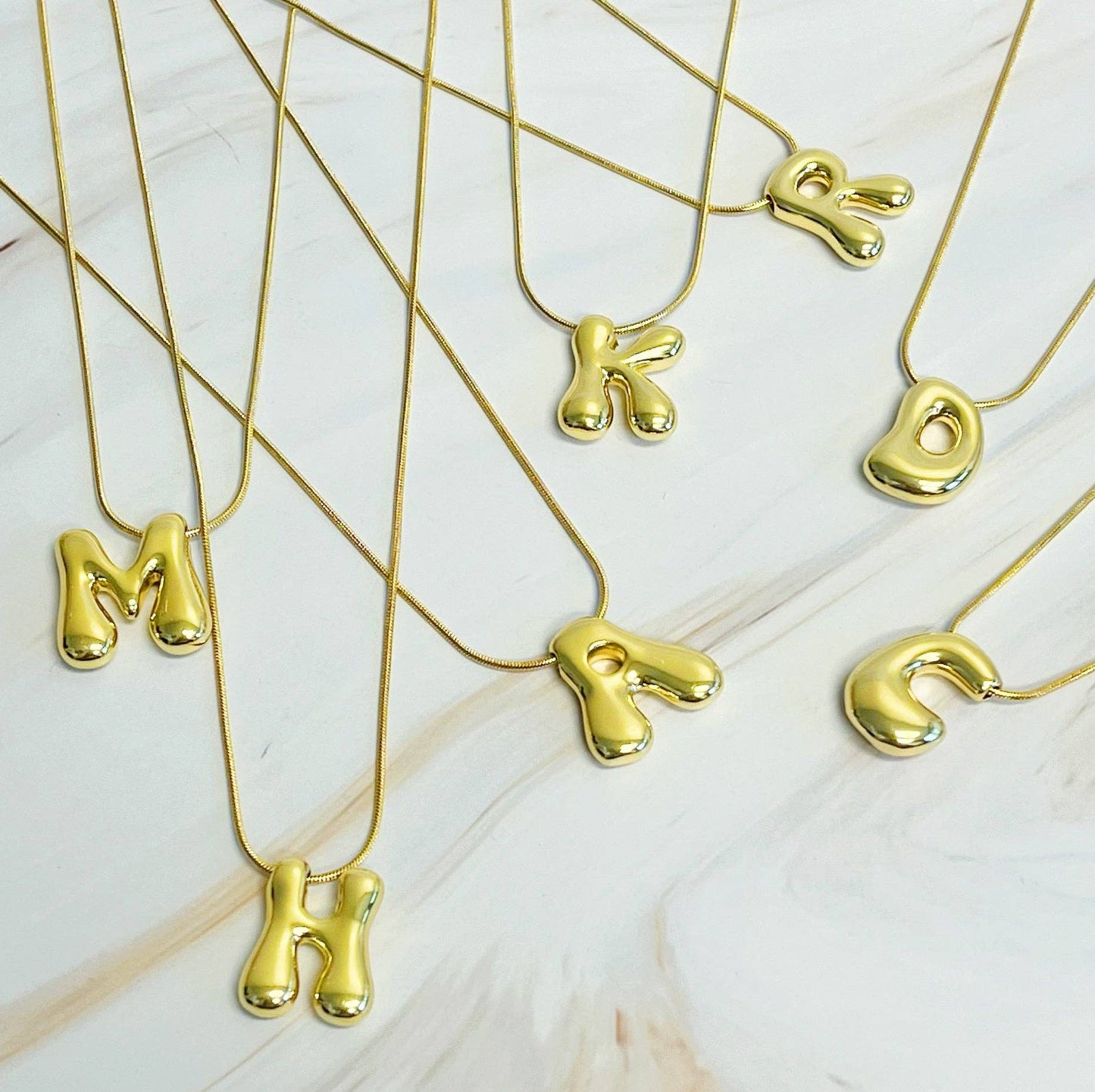 Balloon Letter Initial Necklace: G