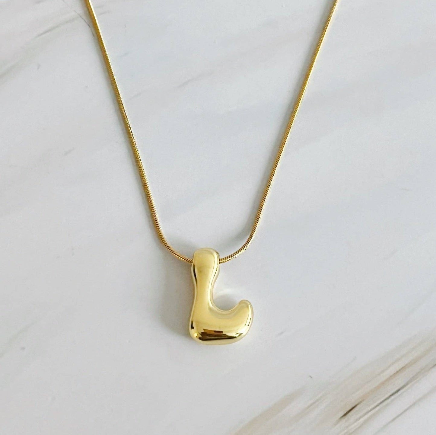 Balloon Letter Initial Necklace: N